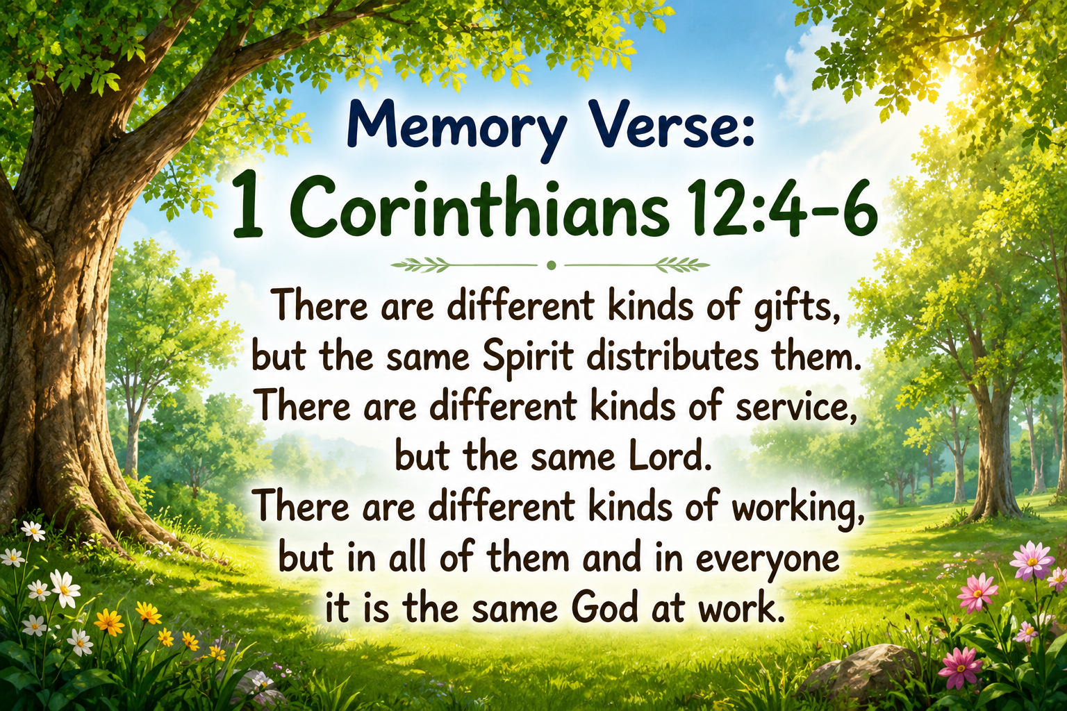 1 Corinthians 12:4-6